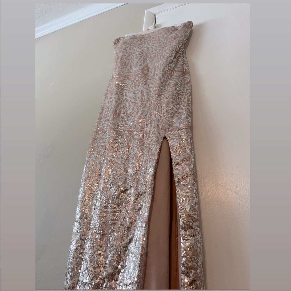 Rose Gold and Silver Formal Dress